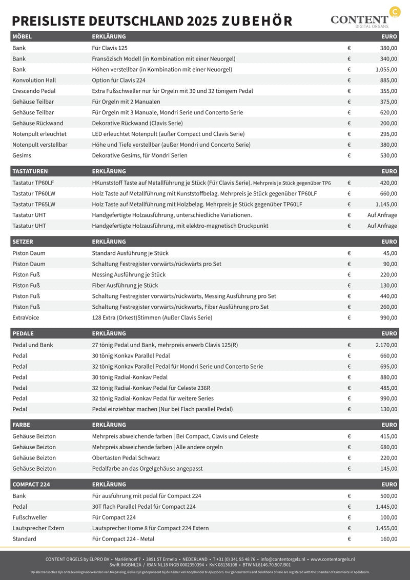 Orgel Content Compact 224 intern